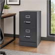 Scranton & Co 2-Drawer Letter Width Metal File Cabinet in Charcoal