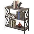 Scranton & Co Three-Tier Bookcase in Weathered Gray Finish