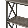 Scranton & Co Three-Tier Bookcase in Weathered Gray Finish