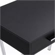 Scranton & Co 2-Drawer Rectangular Office Desk in Black and Chrome