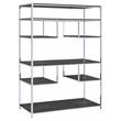Scranton & Co Wooden Rectangular Bookshelf in Gray Oak and Chrome Metal
