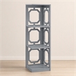 Scranton & Co Omega Corner Bookcase with 3-Tiers in Gray Wood Finish