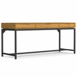 Scranton & Co Industrial 72 in Wide Wood Desk in Oak Veneer
