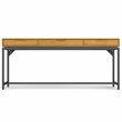 Scranton & Co Industrial 72 in Wide Wood Desk in Oak Veneer