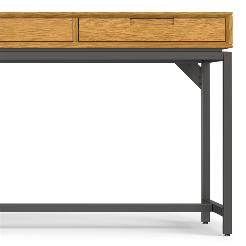 Scranton & Co Industrial 72 in Wide Wood Desk in Oak Veneer
