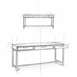 Scranton & Co Industrial 72 in Wide Wood Desk in Oak Veneer