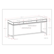 Scranton & Co Industrial 72 in Wide Wood Desk in Oak Veneer