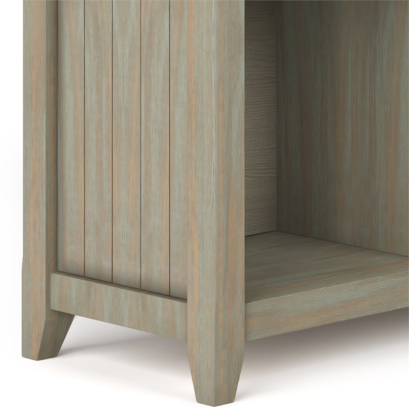 Scranton & Co 8-Cube Wood Sofa Table with Storage Distressed Gray