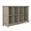 Scranton & Co 8-Cube Wood Sofa Table with Storage Distressed Gray