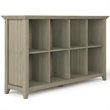 Scranton & Co 8-Cube Wood Sofa Table with Storage Distressed Gray
