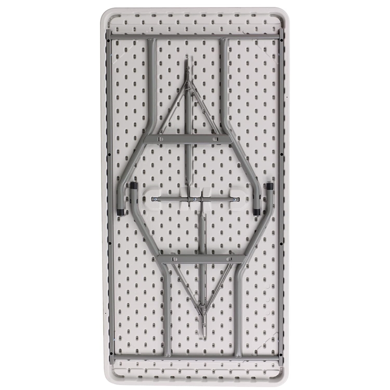 Scranton & Co 60 in x 30 in Plastic Folding Table in Granite White