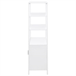 Scranton & Co Tall Metal Accent Cabinet with 3 Shelves and Cane Doors