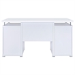 Scranton & Co 55-in 2-Drawer Wood Computer Desk in White Finish