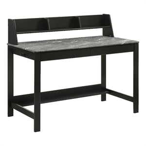 Scranton & Co Transitional 47&quot Black/Grey Stone Writing Desk