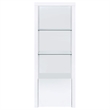 Scranton & Co Media Tower with Display Shelves in High Gloss White