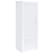 Scranton & Co Media Tower with Display Shelves in High Gloss White