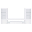 Scranton & Co Media Tower with Display Shelves in High Gloss White