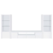 Scranton & Co Media Tower with Display Shelves in High Gloss White