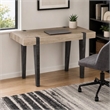 Scranton & Co Multipurpose Desk with Natural Finish and Black Inset Legs