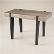 Scranton & Co Multipurpose Desk with Natural Finish and Black Inset Legs