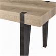 Scranton & Co Multipurpose Desk with Natural Finish and Black Inset Legs