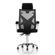 Scranton & Co Ergonomic Metal Office Chair in Black White