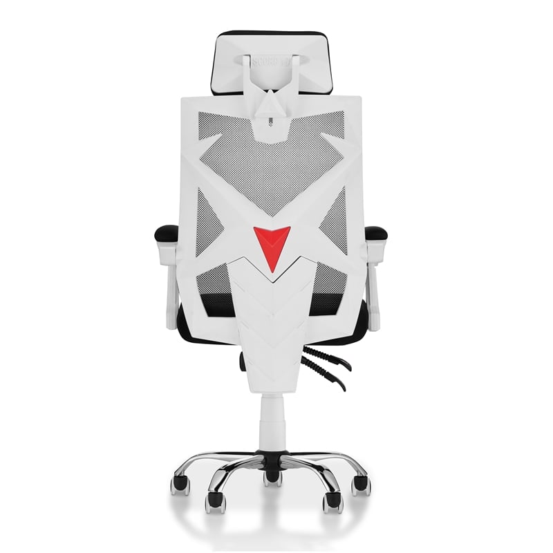 Scranton & Co Ergonomic Metal Office Chair in Black White