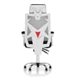 Scranton & Co Ergonomic Metal Office Chair in Black White