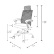 Scranton & Co Ergonomic Metal Office Chair in Black White
