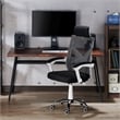 Scranton & Co Ergonomic Metal Office Chair in Black White