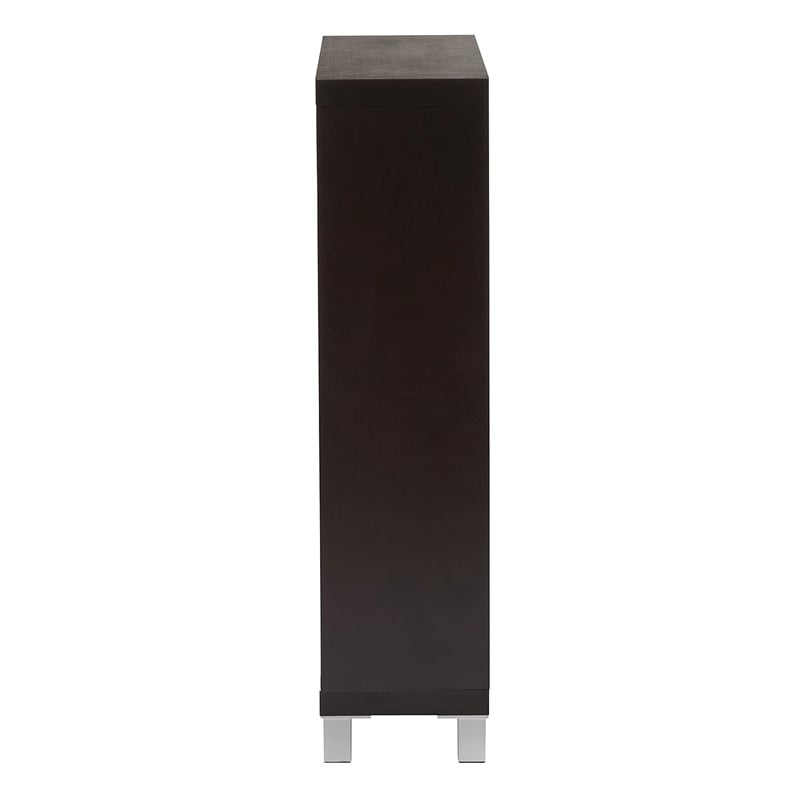 Hawthorne Collection Shoe Cabinet in Dark Brown
