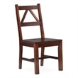 Hawthorne Collections 17'' Transitional Wood Dining Chair in Tobacco Brown