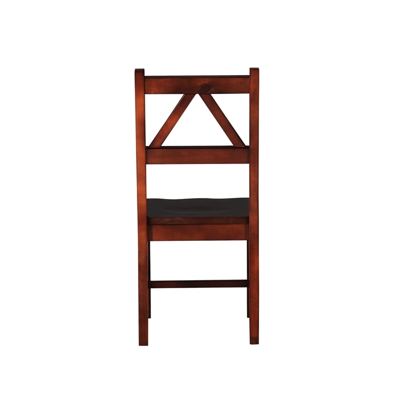 Hawthorne Collections 17'' Transitional Wood Dining Chair in Tobacco Brown