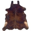 Hawthorne Collection Hand Crafted Cow Hide Rug in Dark Brindle