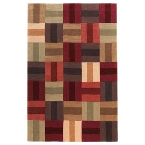 hawthorne collection hand tufted rug in burgundy