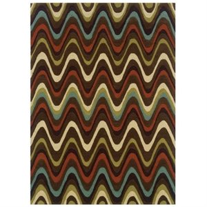Hawthorne Collection 5' x 7' Hand Tufted Rug in Brown