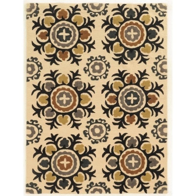 Hawthorne Collection 5' x 7' Hand Tufted Rug in Ivory