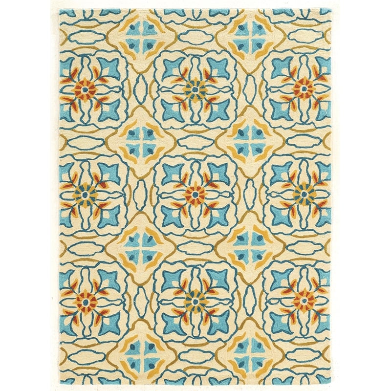 Hawthorne Collection 5' x 7' Hand Tufted Rug in Ivory