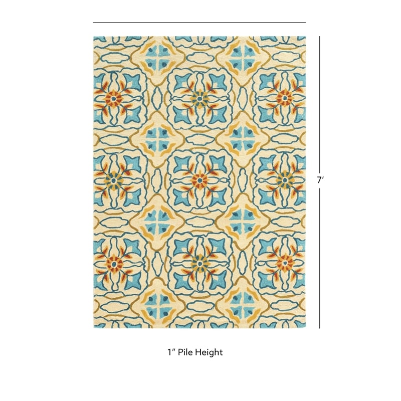 Hawthorne Collection 5' x 7' Hand Tufted Rug in Ivory