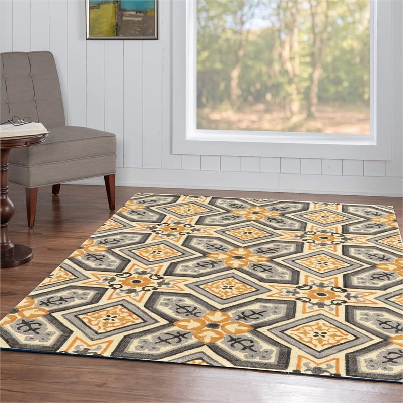 Hawthorne Collection 5' x 7' Hand Tufted Rug in Gray