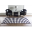 Hawthorne Collection 5' x 8' Hand Woven Houndstooth Wool Rug in Purple