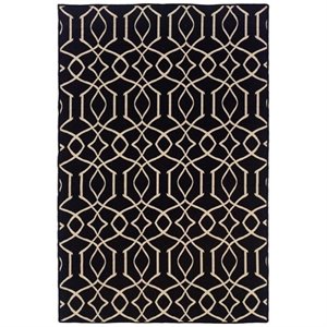 hawthorne collection 5' x 8' hand woven irongate wool rug