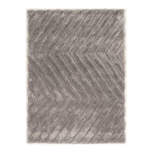 Hawthorne Collection 1'10&quot x 2'10&quot Hand Tufted Zig Zag Shag Rug