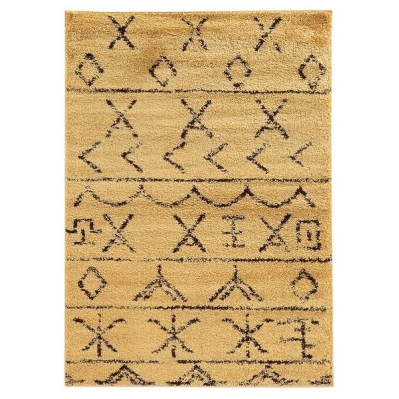 Hawthorne Collection 5' x 7' Shag Rug in Camel