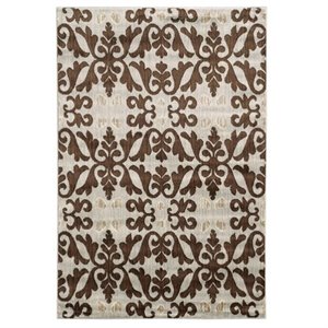 Hawthorne Collection 8' x 10' Rug in Ivory and Brown