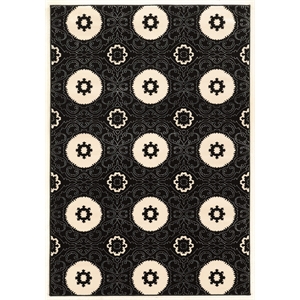 Hawthorne Collection 5'3&quot x 7'6&quot Rug in Black