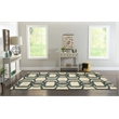 Hawthorne Collection 8' x 10' Bridle Rug in Gray and Turquoise
