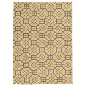 Hawthorne Collection 5' x 7' Hand Tufted Rug in Gray and Butter