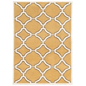 Hawthorne Collection 5' x 7' Hand Tufted Rug in Goldenrod