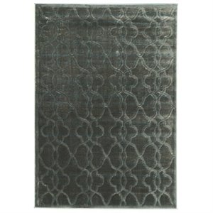 Hawthorne Collection 5' x 7'6&quot Rug in Blue and Black